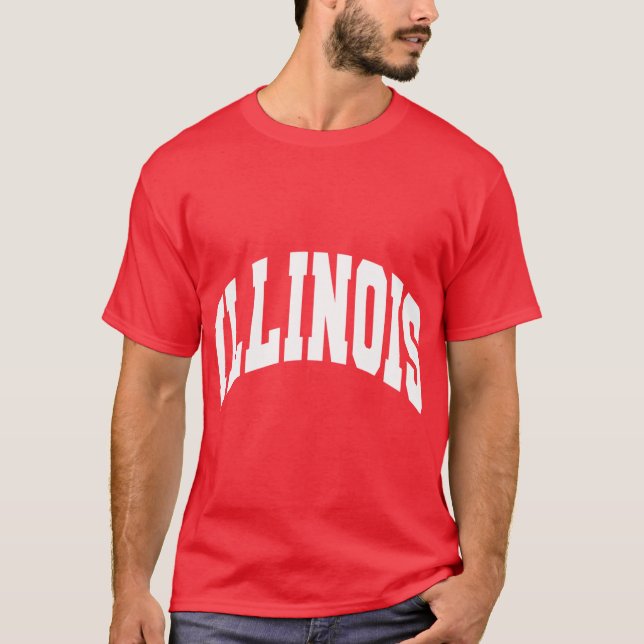 Vintage Illinois Shirt T (Framsida)