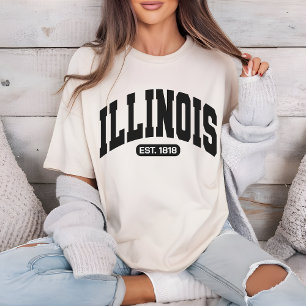 Vintage Illinois-tröja, Patriotisk present till kv T Shirt