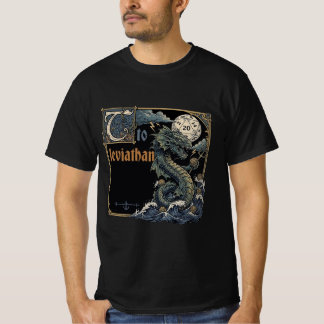Vintage Illuminated Manuscript Leviathan DND T Shirt