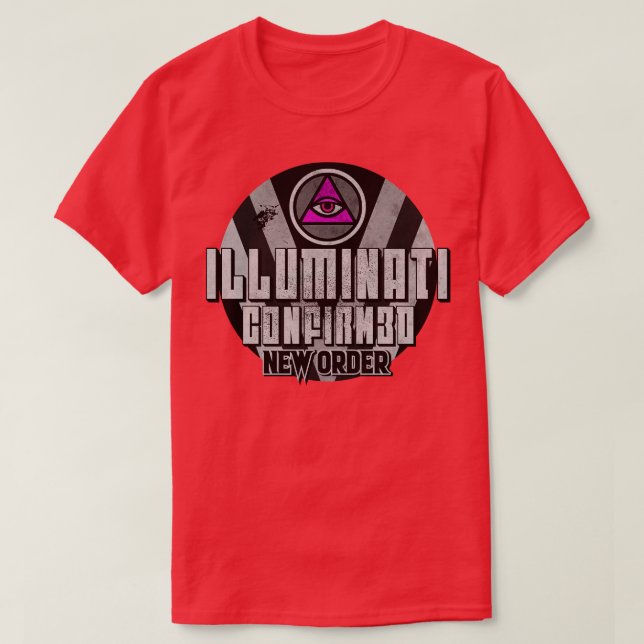 Vintage Illuminati bekräftat T Shirt (Design framsida)