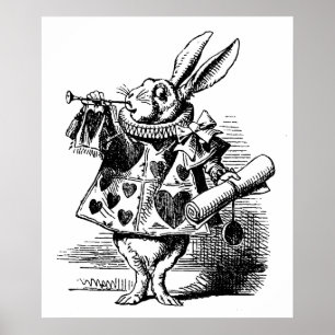 Vintage illustration Alice i Wonderland Poster