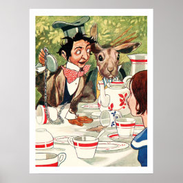 Vintage illustration Alice i Wonderland Poster