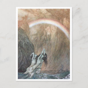 Vintage Illustration av Arthur Rackham Ring Cycle Vykort
