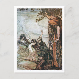 Vintage Illustration av Arthur Rackham Ring Cycle Vykort