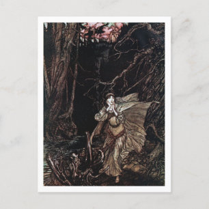 Vintage Illustration av Arthur Rackham Undine Vykort