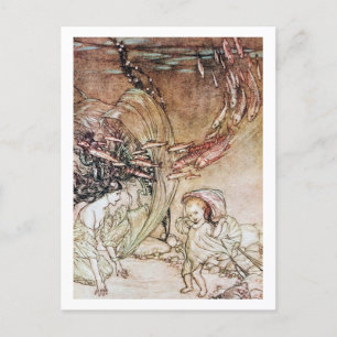 Vintage Illustration av Arthur Rackham Undine Vykort