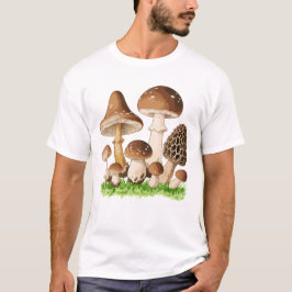 Vintage Illustration av botaniska svampar T Shirt