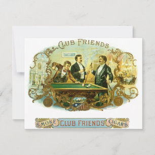 Vintage-illustration av cigaretikett, Club Friends