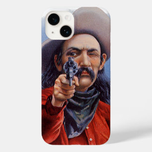 Vintage-illustration av cigaretteriket, Cowboy trä