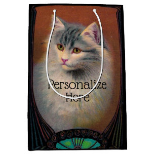 Vintage illustration av katten art nouveau pet por