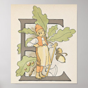 Vintage illustration av Ottilia Adelborg Poster