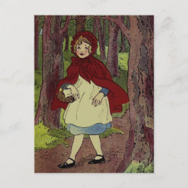 Vintage-illustration av Rödluvan Vykort