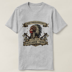 Vintage Illustration av Stamhövding T Shirt