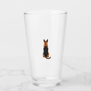 Vintage illustration av tysk schäferhund sedd baki glaskopp