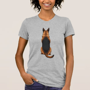 Vintage illustration av tysk schäferhund sedd baki t shirt