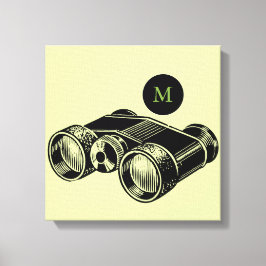Vintage Illustration Binoculars Monogram Canvas