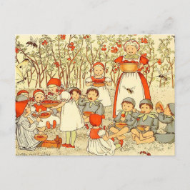Vintage Illustration Blueberry Forest Elsa Beskow Vykort