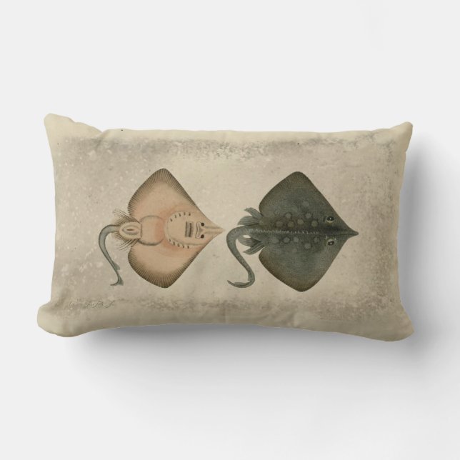 Vintage Illustration Burton Skate Lumbarkudde (Framsida)