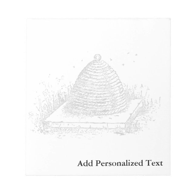 Vintage Illustration | BW | Beehive Anteckningsblock (Framsida)