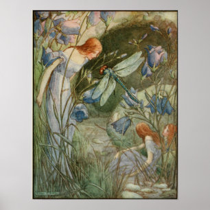 Vintage Illustration by Frank C. Pape Poster