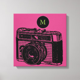 Vintage Illustration Camera 2 Monogram Canvas
