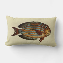 Vintage Illustration Clown Tang Fish Lumbarkudde