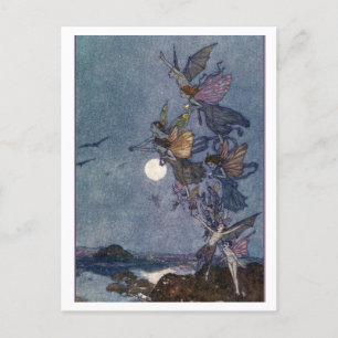 Vintage Illustration Edmund Dulac-Älvor Vykort