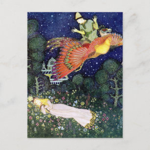 Vintage Illustration Edmund Dulac Firebird Vykort