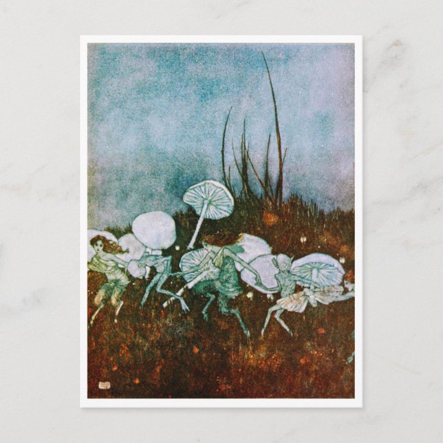 Vintage Illustration Edmund Dulac Tempest Vykort (Framsida)