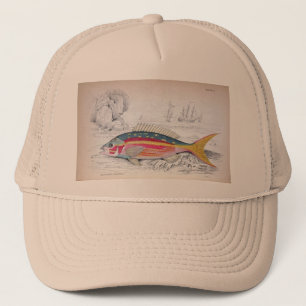 Vintage Illustration Fisherman's Hat Keps