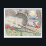 Vintage Illustration Forest Children Elsa Beskow Vykort<br><div class="desc">Det här vykortet har en vacker vintage som illustreras av Elsa Beskow från "Skogens barn" 1910. Låt dem veta att ni tänker på dem med den här visuella skogsscenen.</div>