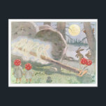 Vintage Illustration Forest Children Elsa Beskow Vykort<br><div class="desc">Det här vykortet har en vacker vintage som illustreras av Elsa Beskow från "Skogens barn" 1910. Låt dem veta att ni tänker på dem med den här visuella skogsscenen.</div>