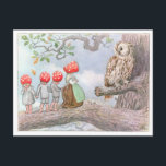 Vintage Illustration Forest Children Elsa Beskow Vykort<br><div class="desc">Det här vykortet har en vacker vintage som illustreras av Elsa Beskow från "Skogens barn" 1910. Låt dem veta att ni tänker på dem med den här visuella skogsscenen.</div>