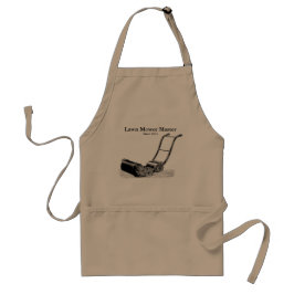 VINTAGE ILLUSTRATION Gräsmatta Mower Master Apron Förkläde