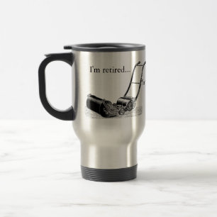 VINTAGE ILLUSTRATION Gräsmatta Mower Pension T Mug Resemugg
