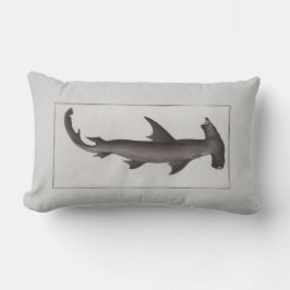 Vintage Illustration Hammerhead Shark Lumbarkudde
