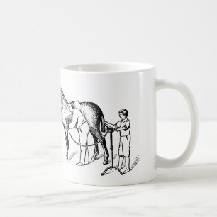 VINTAGE ILLUSTRATION Horse Clipping anpassningsbar Kaffemugg