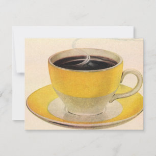 Vintage Illustration-kaffe i Gulten Kopp