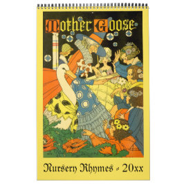 Vintage Illustration Mor Goose Nursery Rhymes Kalender