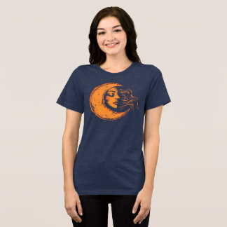 Vintage illustration Night Dam Måne T Shirt