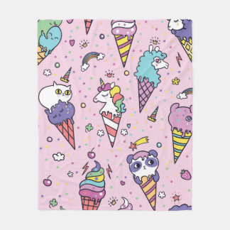 Vintage illustration of Cute ice cream cones that Fleecefilt