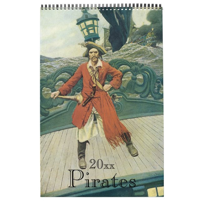 Vintage Illustration Pirater och Buccaneers Kalender (Omslag)