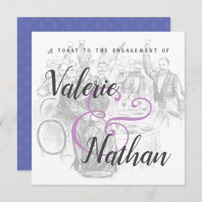 Vintage Illustration Spara datummallen (Fram/baksida)