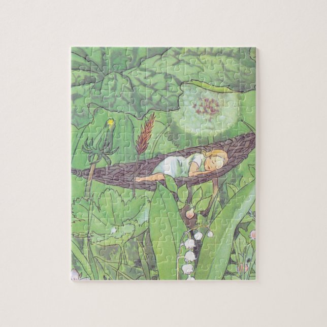 Vintage Illustration Thumbelina by Elsa Beskow Pussel (Vertikal)