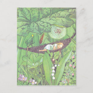 Vintage Illustration Thumbelina by Elsa Beskow Vykort