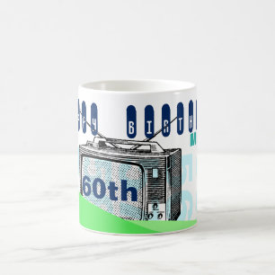 Vintage Illustration TV 60:e födelsedagen Mugg