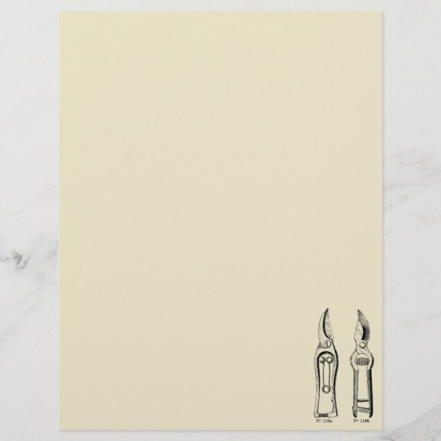 VINTAGE ILLUSTRATION  Verktyg Pruners L. (Framsida)