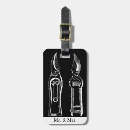 Vintage Illustration Verktyg Pruners Märkre 2 Bagagebricka