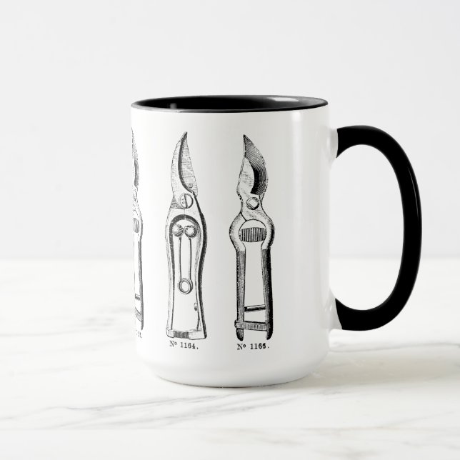 VINTAGE ILLUSTRATION  Verktyg Pruners Mugg (Höger)