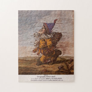 Vintage Illustrative Karta of Scotland (1794) Pussel